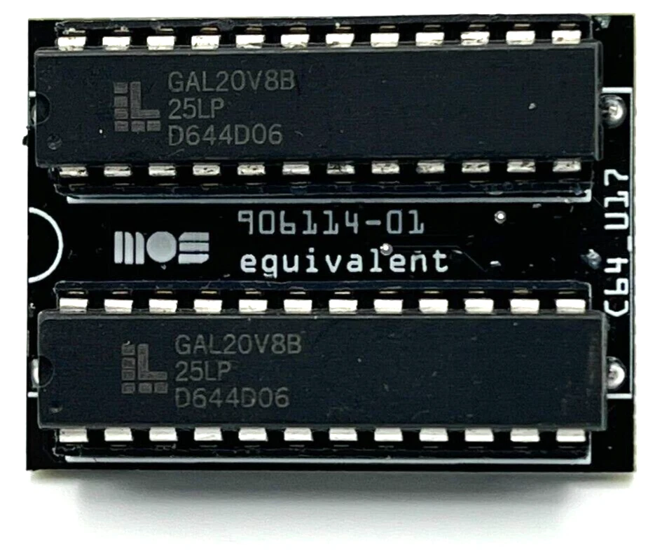 Commodore 64 PLA Chip Replacement Board (MOS 906114-01) - Dual Wipe Socket PLA thumbnail 4